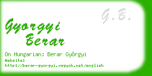 gyorgyi berar business card